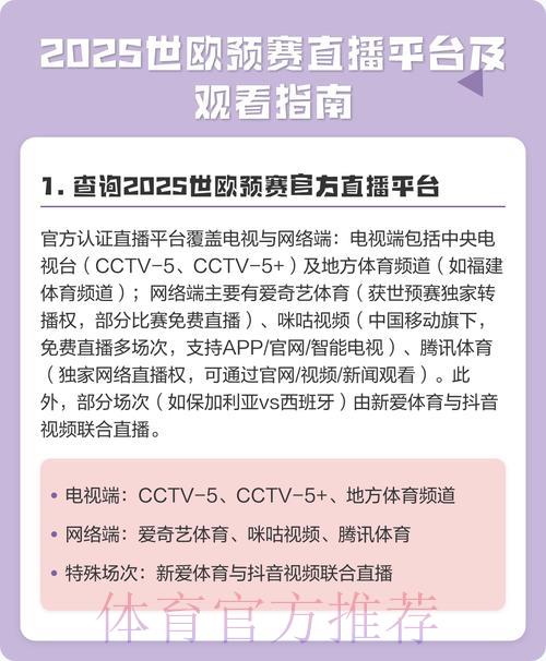 世界杯预选赛CCTV5直播观看指南